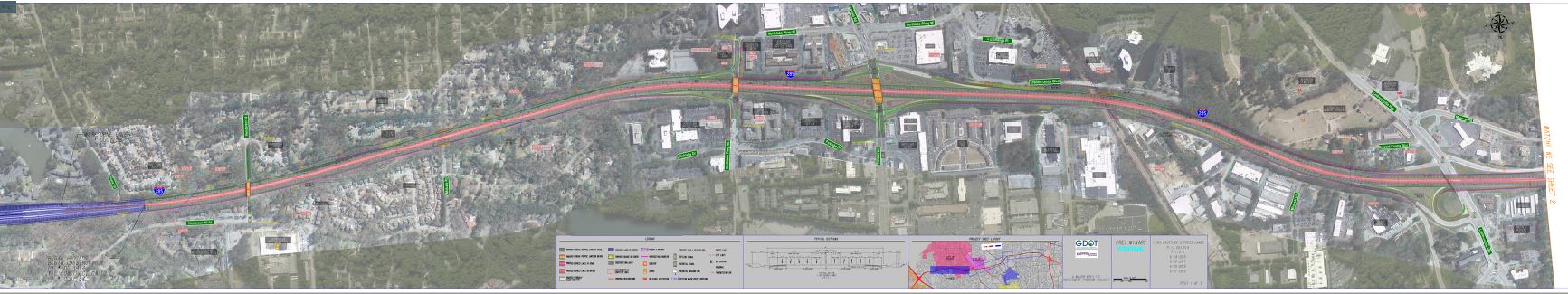 I-285 Eastside Express Lanes Map 1